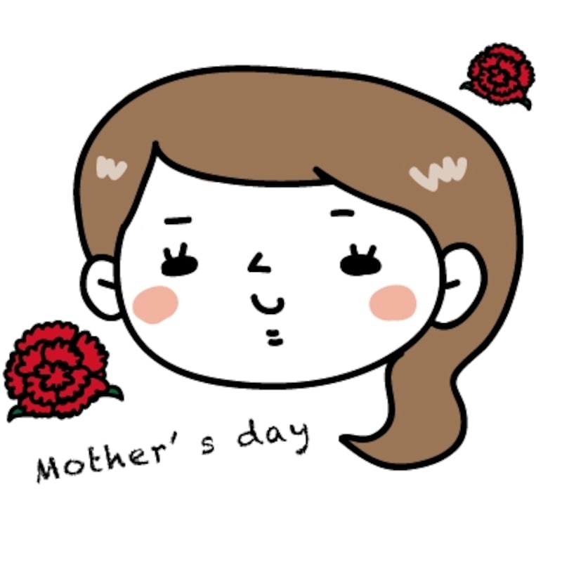 お母さん 母の日 イラスト カラー かわいい