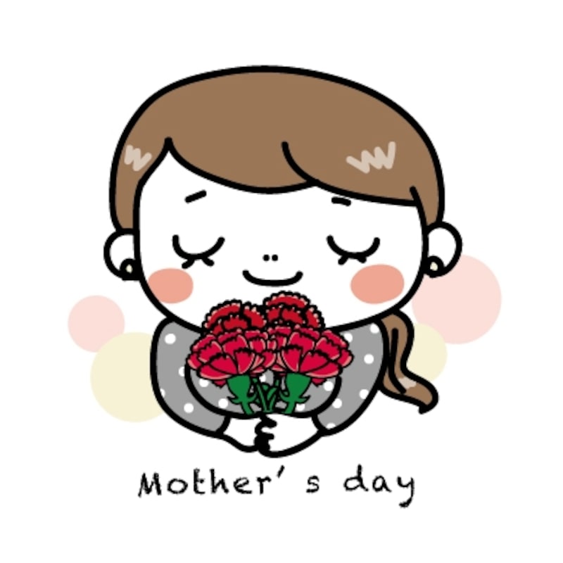 お母さん 母の日 イラスト カラー かわいい