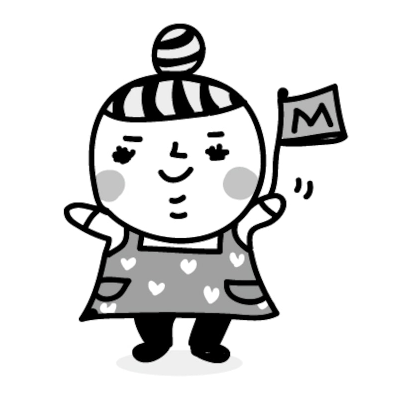 お母さん 母の日 イラスト 白黒 かわいい