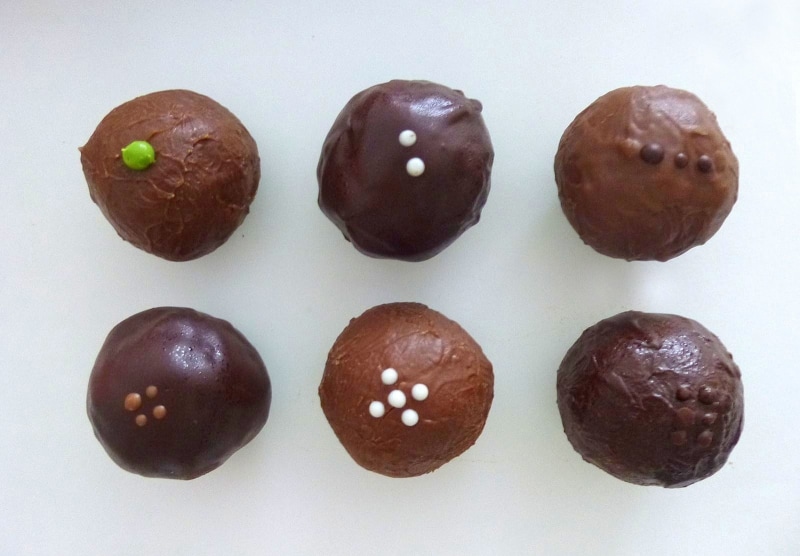 6種類の京都の素材を使ったチョコレートたち