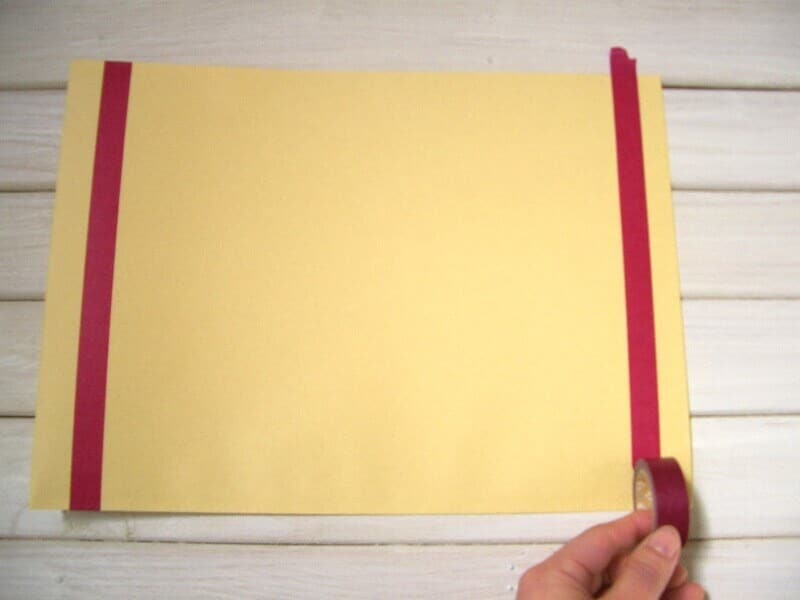 両端にマスキングテープ