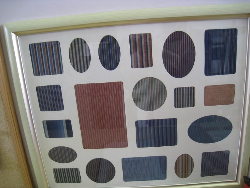 川越唐桟の縞模様。色んな縞があります。