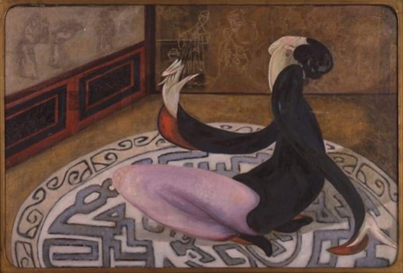 久米民十郎《支那の踊り》1920 年 油彩・カンヴァス 個人蔵