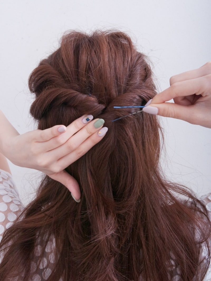 アメピンは頭皮にしっかり添うように