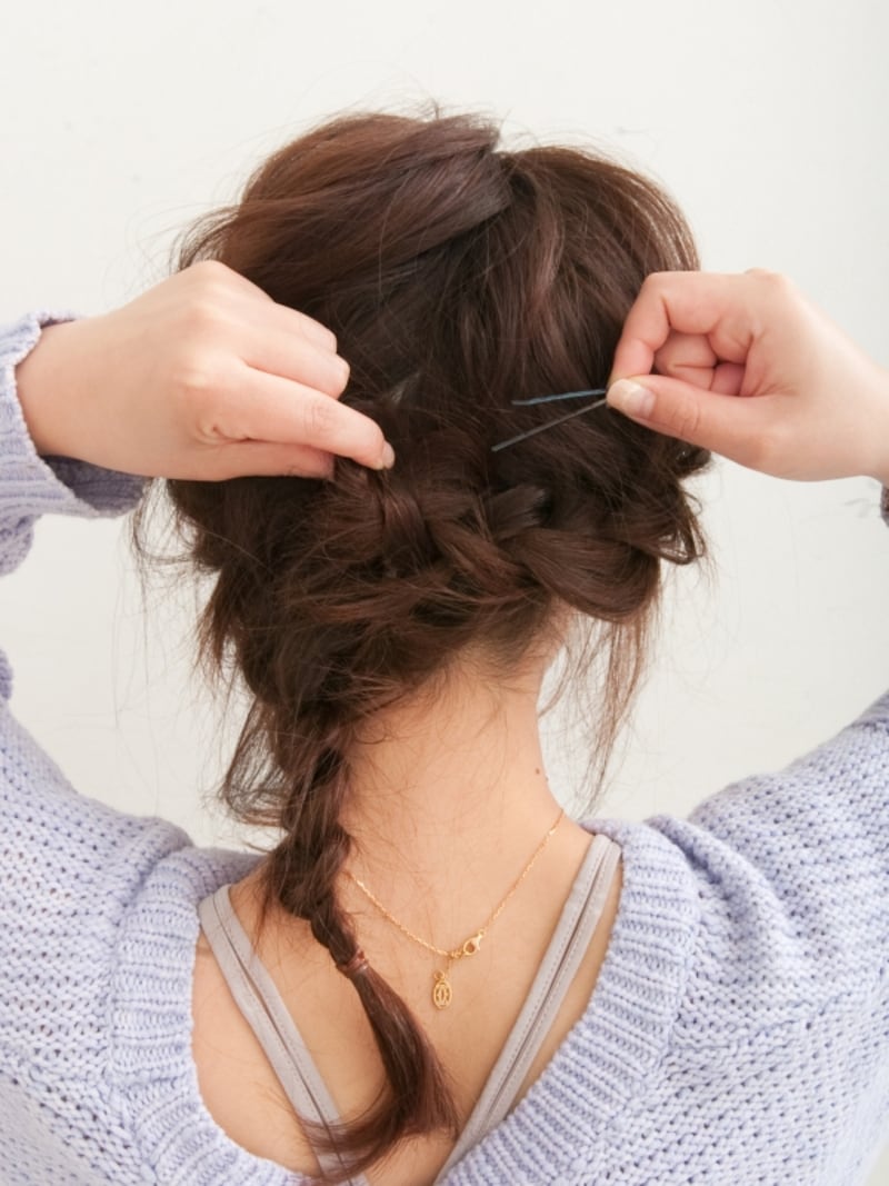 ピンが頭皮から浮かないように