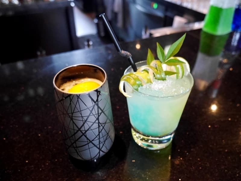 甘酒を使ったジントニック『Tokyo G&T』と『Nihonbashi』。