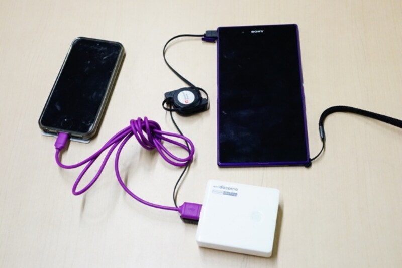 2台同時に充電ができます