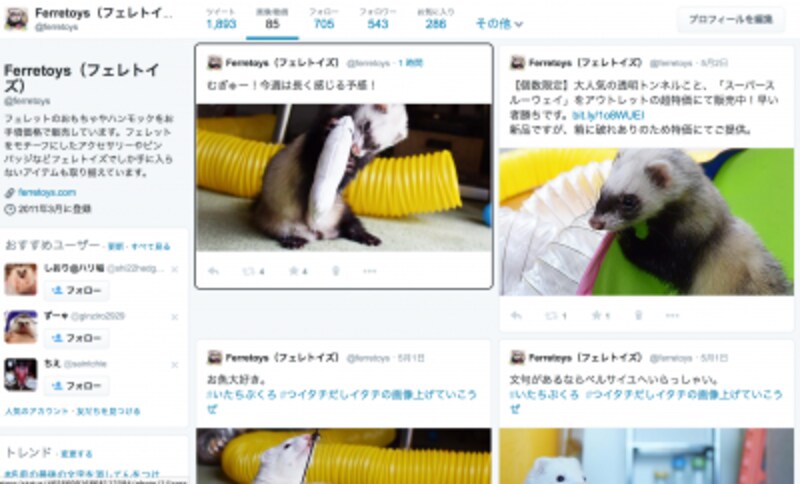 「画像/動画」を選択すると画像/動画のみをまとめて表示する