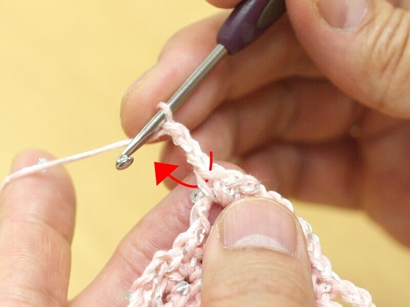 矢印のように拾う