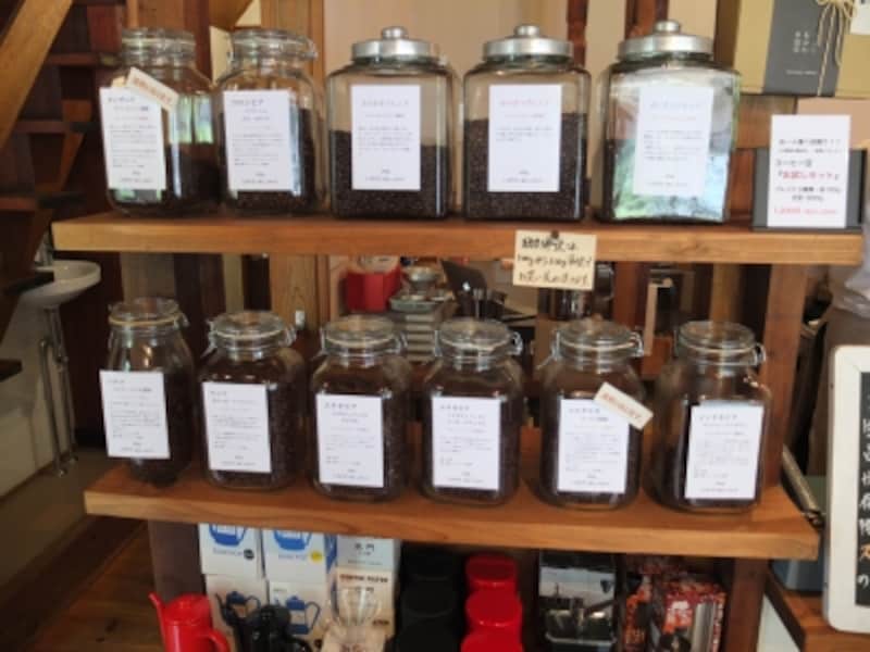 販売用のコーヒー豆