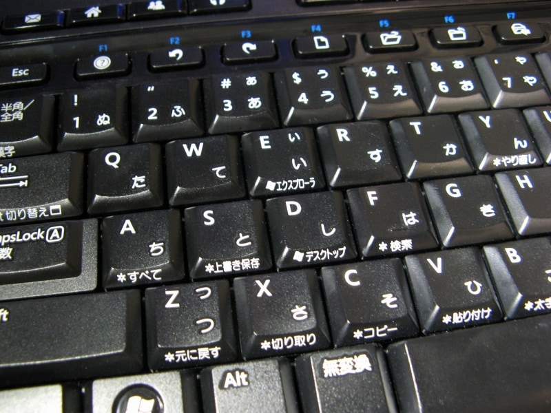 ショートカットキーのヘルプが表記されているのは、初心者にうれしい