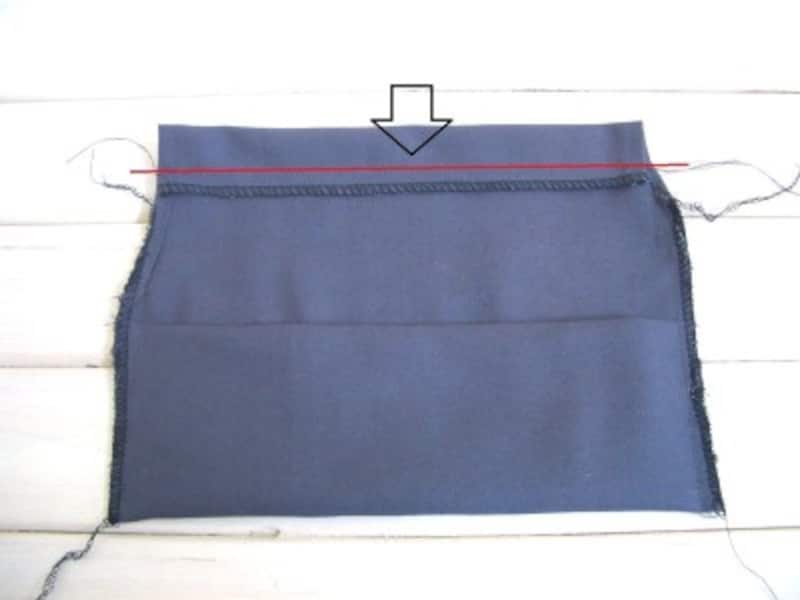 上端を折り返す