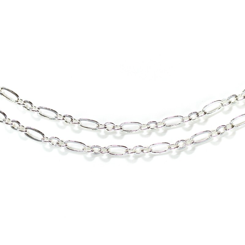 チェーンとダガービーズのマルチネックレス