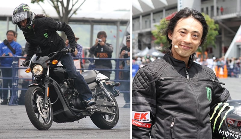 実際に試乗されたエクストリームバイクのプロライダー 木下真輔さん
