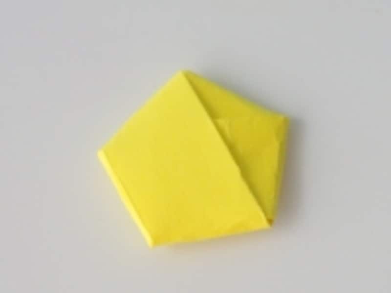 ラッキースター・立体星の作り方6.五角形に