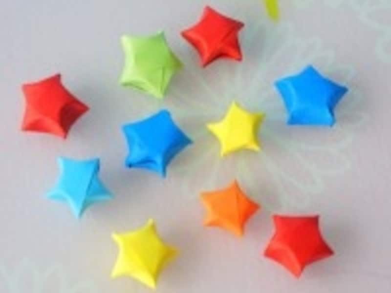 カラフルなラッキースター・立体星