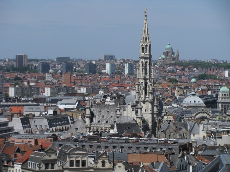 高台から望むブリュッセル旧市街