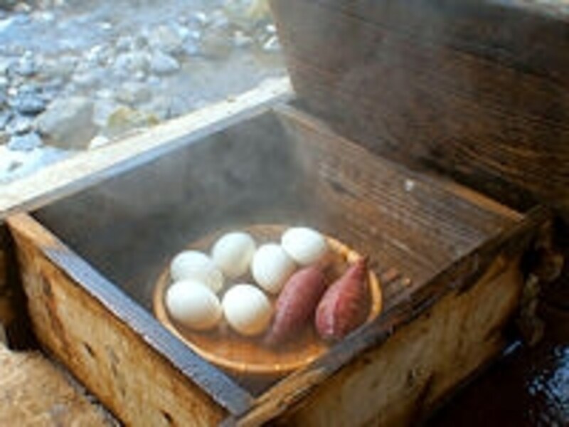 杖立温泉蒸し場