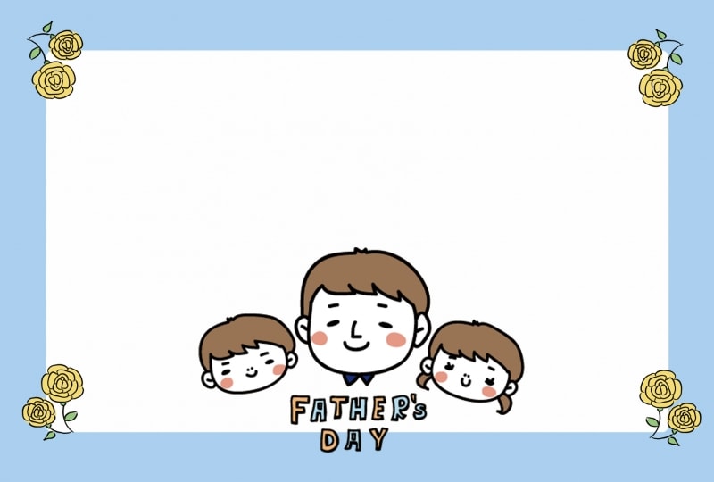 カード　父の日　イラスト　カラー　かわいい
