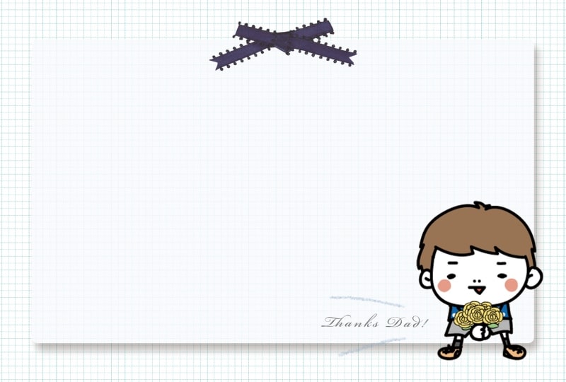 メッセージカード　父の日　イラスト　カラー　かわいい