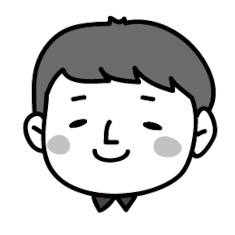 お父さん　父の日　イラスト　白黒　かわいい