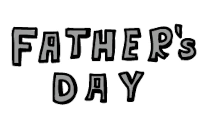 ロゴ　父の日　イラスト　白黒　かわいい