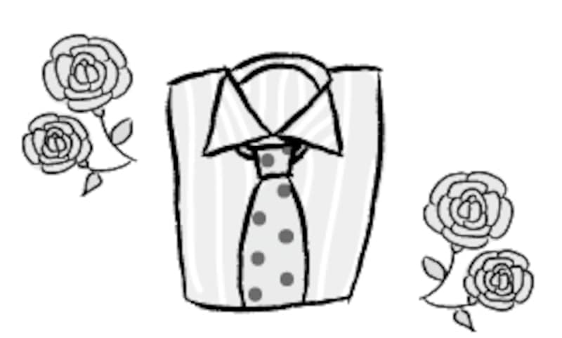 プレゼント　父の日　イラスト　白黒　かわいい