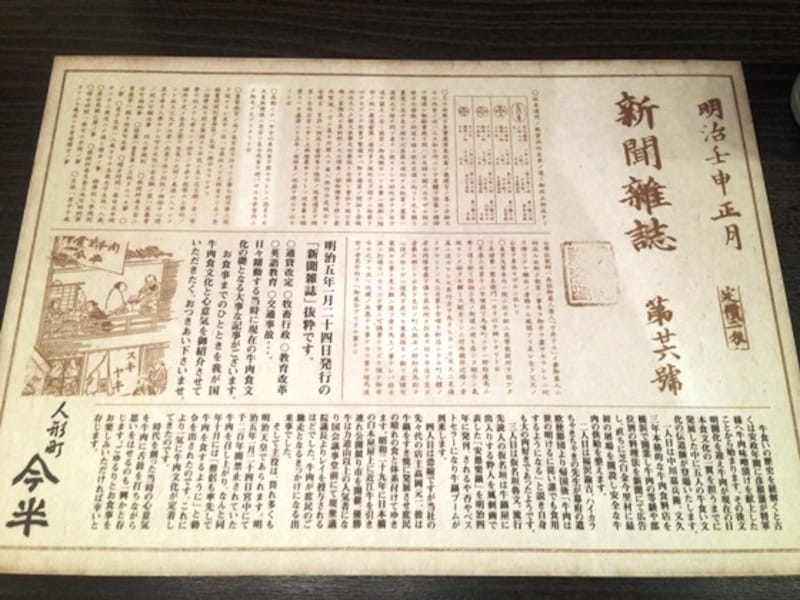 テーブルに置かれている紙のシート