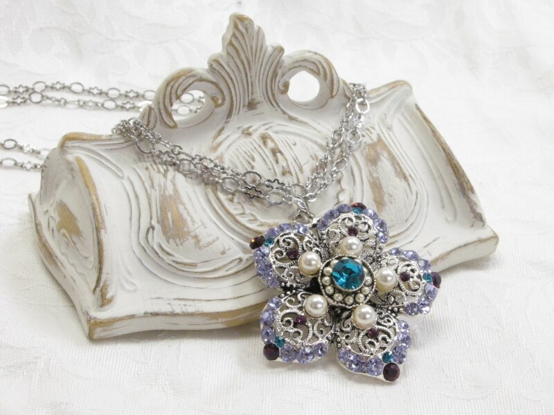 空枠ビジューペンダント