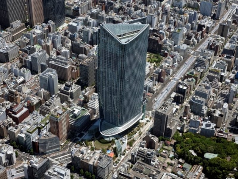 上空から見たアンダーズ東京
