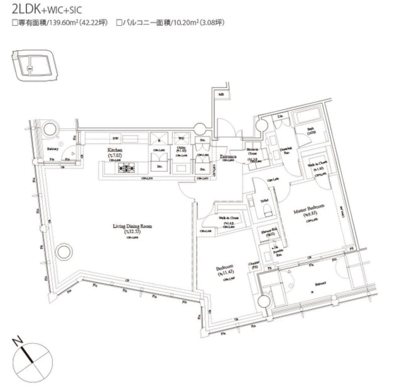 40階モデルルーム間取り＜提供：森ビル＞