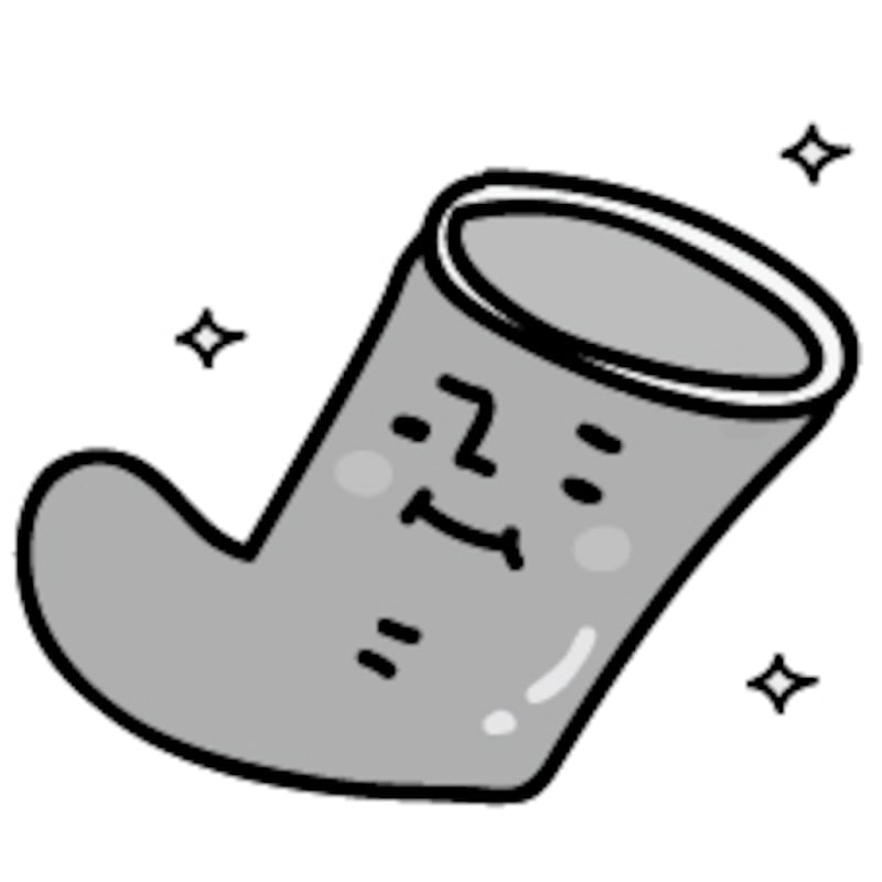 長靴　梅雨　イラスト　白黒　かわいい