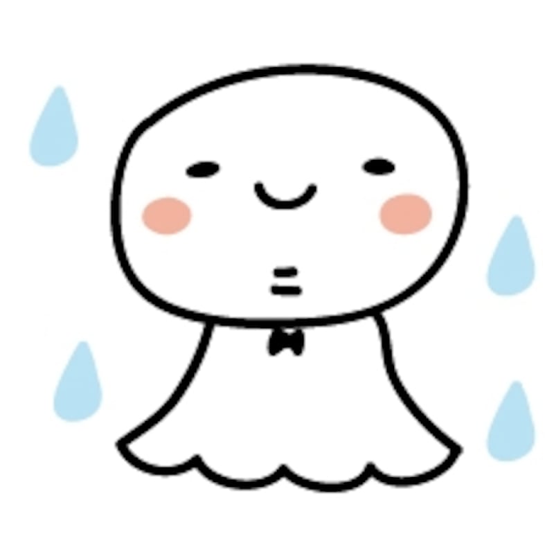 てるてる坊主　梅雨　イラスト　カラー　かわいい
