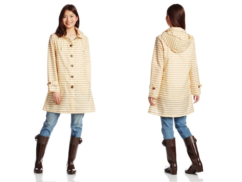 ROPE ボーダー柄レインコート／Rope (ロペ) ／Amazon.co.jp