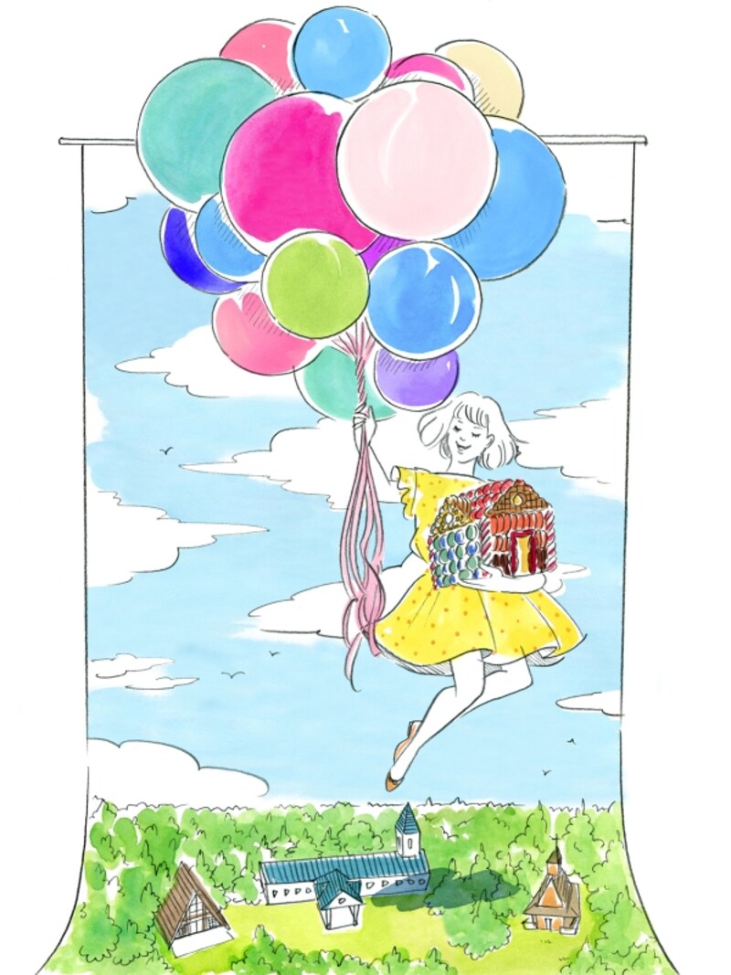 併設された空飛ぶお菓子の家では記念撮影も。