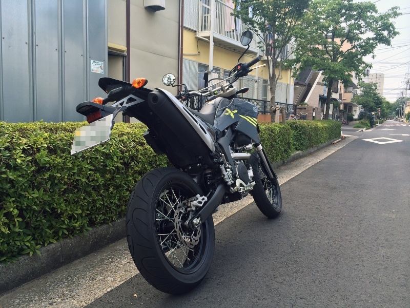 wr250x リアビュー