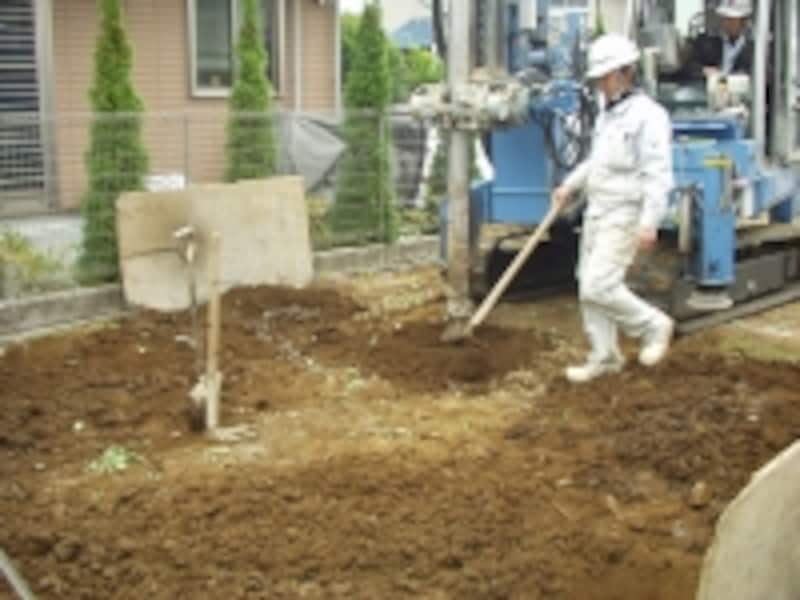 地盤改良工事の写真
