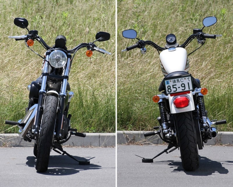 スポーツスター XL883R フロントビュー / リアビュー