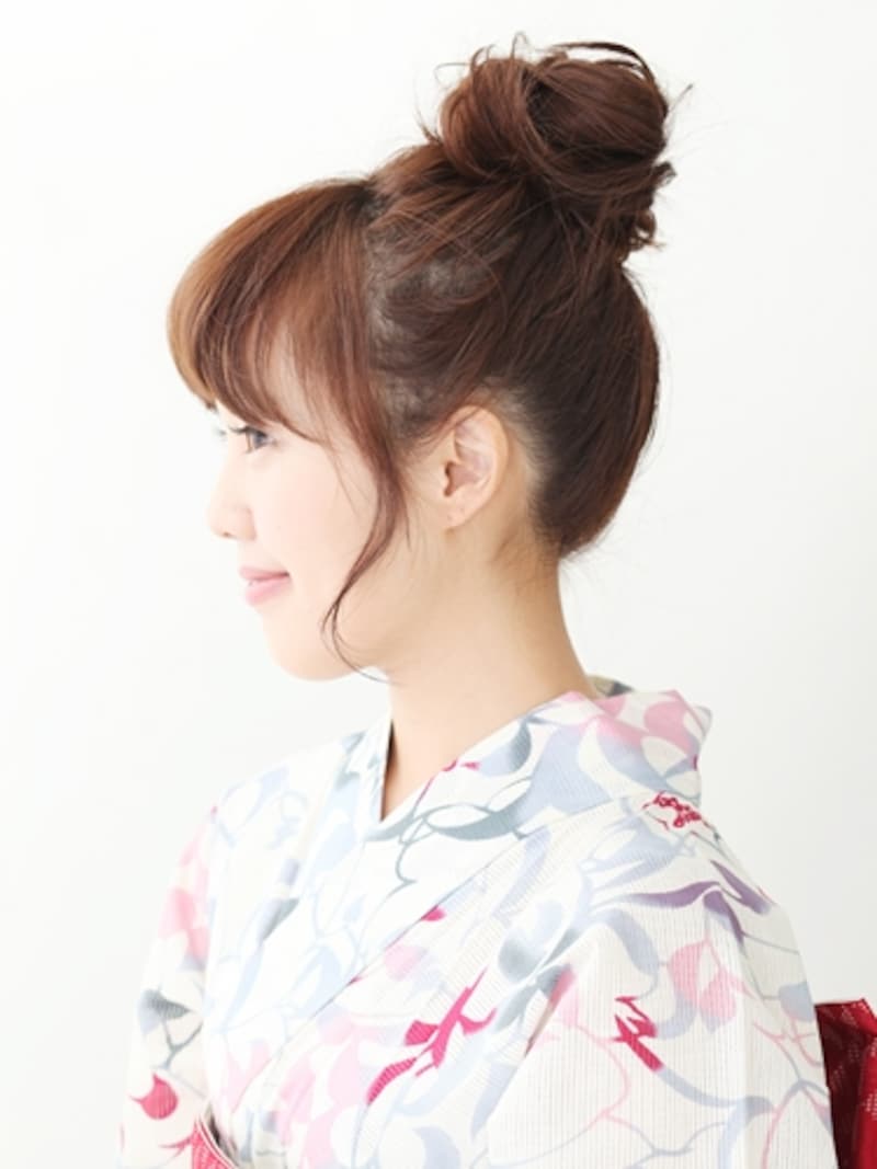 ミディアム浴衣・手グシでできちゃうラフなおだんご