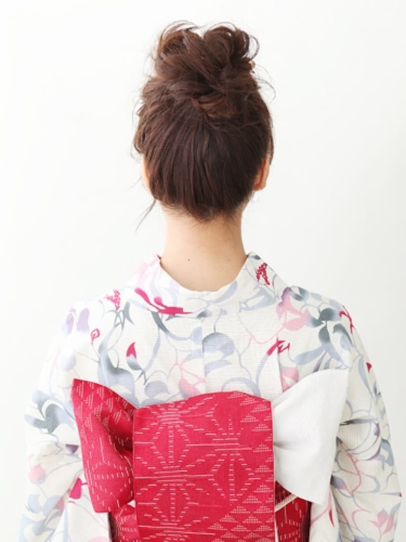 ミディアム浴衣・手グシでできちゃうラフなおだんご