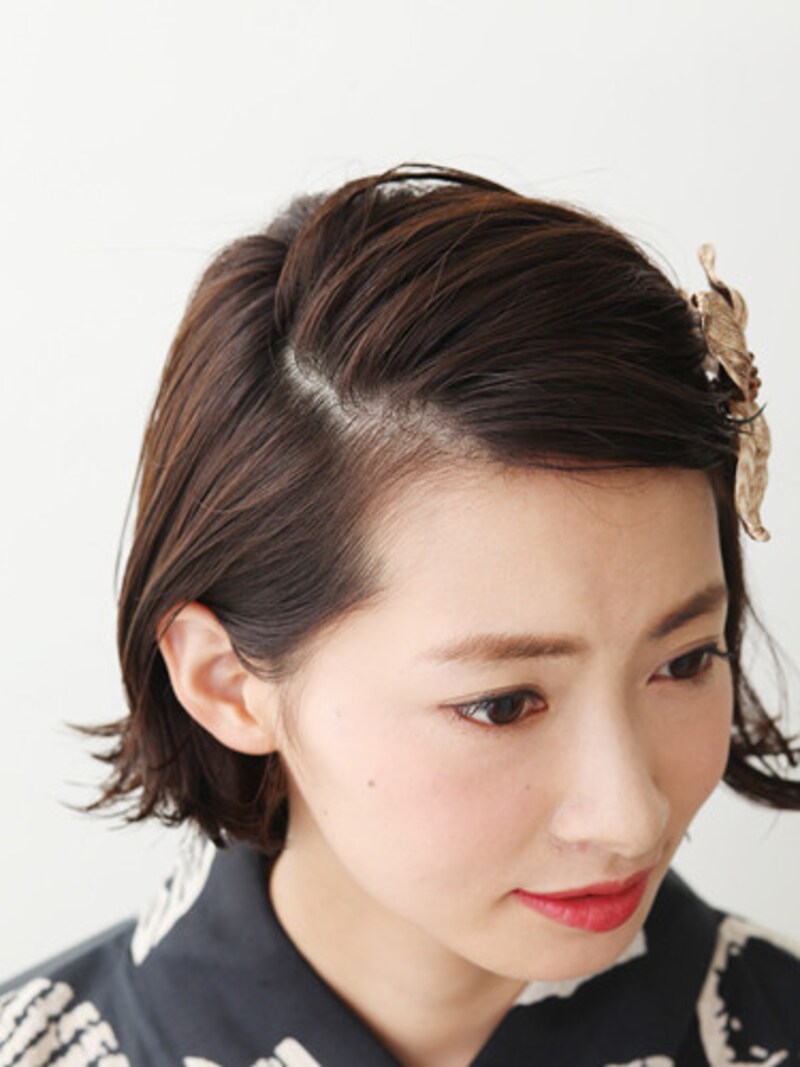 ヘアジェルでツヤ感をプラスして