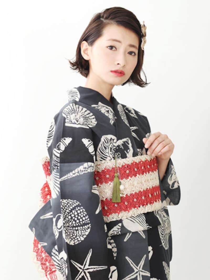 和モダンな浴衣&帯でおしゃれに!
