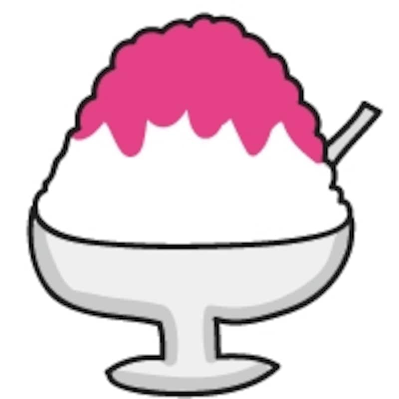 暑中見舞い イラスト 無料 フリー かき氷 カラー かわいい