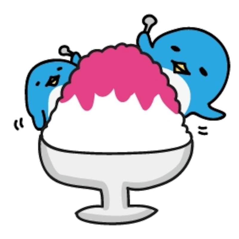 暑中見舞い イラスト 無料 フリー かき氷 カラー かわいい