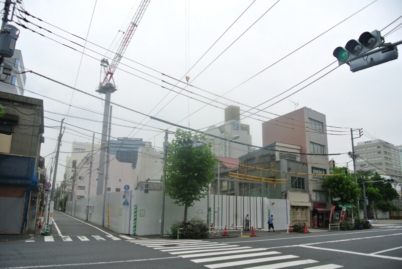 建設中のザ・パークハウス 上野の現地