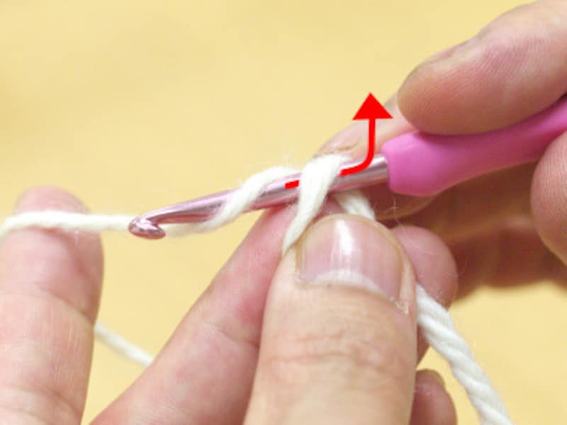 糸をかけて引き抜く