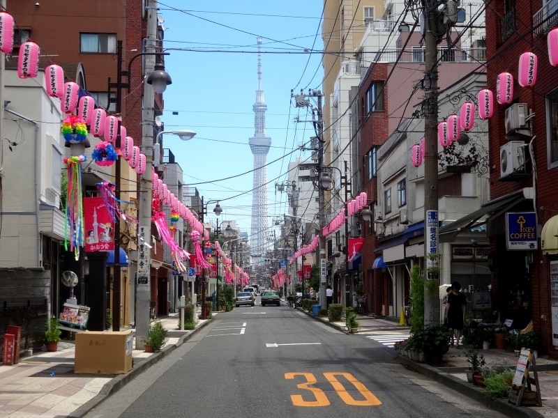 かおう会が合羽橋本通りの真ん中の商店街
