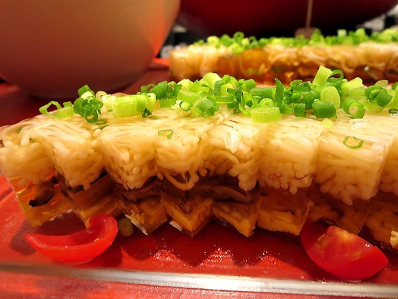 ソーメンと野菜のゼリー寄せ