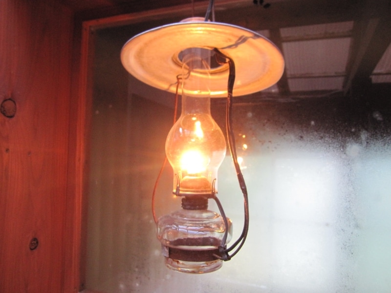 ランプの明かりが幻想的