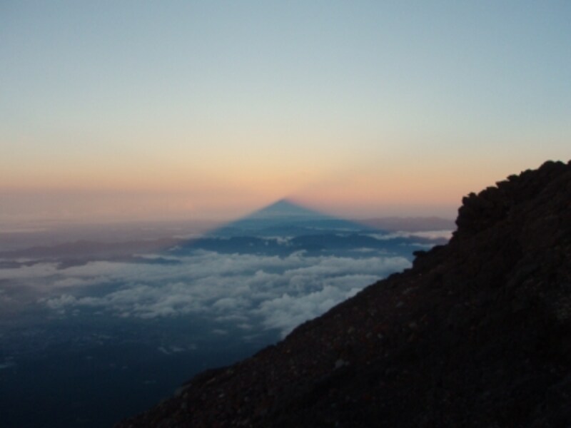 登山中の風景